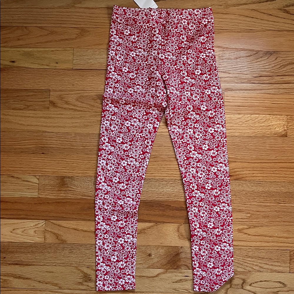 NWT Crewcuts Red Floral Leggings